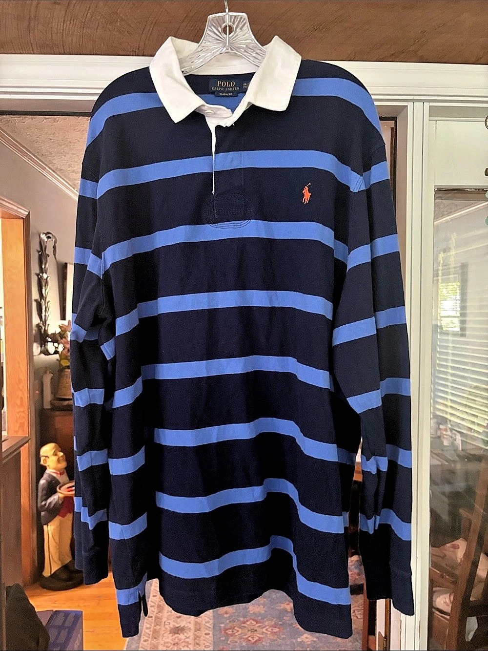 Polo Ralph Lauren Classic Fit Striped Polo Shirt in Blue Size XXL Like New